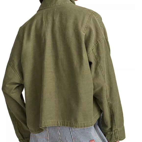 Lucky Brand Women’s Cropped Lightweight Green Jacket - Picture 3 of 10